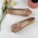 2402-beaded-khaki bottom gold flower