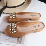 135 Two Rows of Drip Diamonds - Orange-Red Background with Gold Flowers